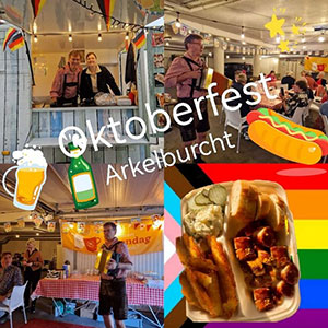 Anton Aus Tirol speelt weer accordeon tijdens het gezellige oktoberfest in Gorinchem.